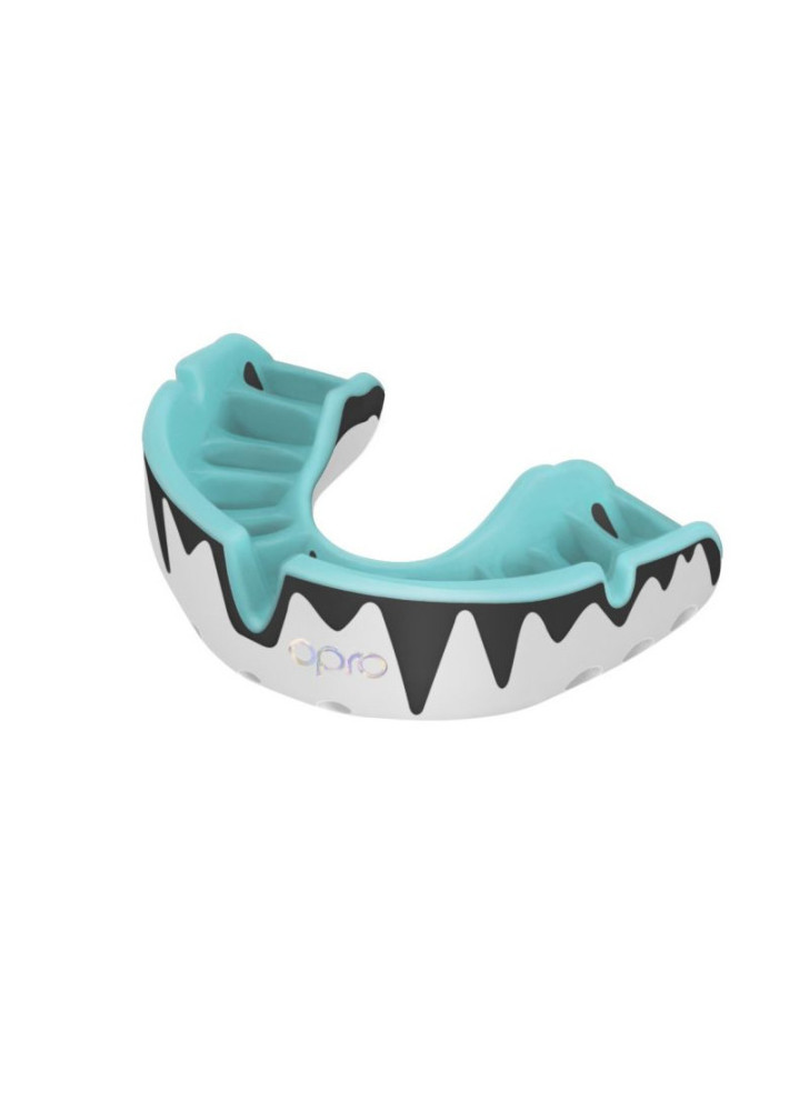 OPRO: Tandskydd PLATINUM FANGZ - VIT/SVART/MINT