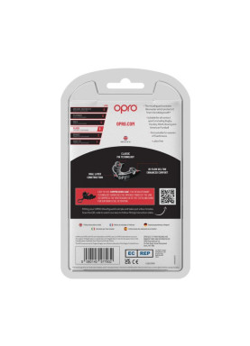 OPRO: JAWS SILVER Tandskydd - SVART/SILVER